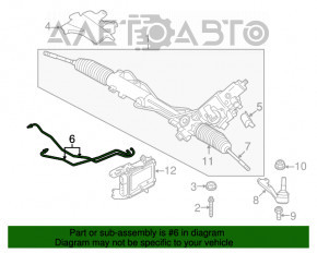 Instalarea cablajului pentru direcția asistată electrică a BMW 3 F30 12-18.