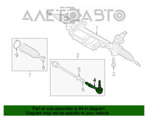 Bară de direcție cu capăt de tijă dreapta BMW X3 F25 11-17