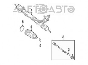 Bară de direcție cu capăt de tijă stânga pentru BMW X5 E70 07-13, cu manșon crăpat.