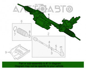 Рейка рулевая ЭУР BMW 5 F10 11-16 RWD с активным рулевым