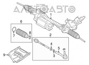 Bară de direcție BMW 5 F10 14-16 RWD EPS