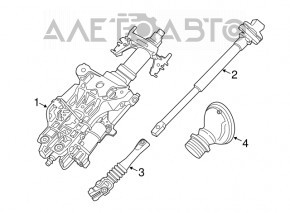 Рулевой карданчик BMW 5 F10 11-16 первый RWD