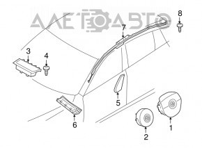 Airbagul de siguranță în volanul șoferului pentru BMW 5 F10 10-16