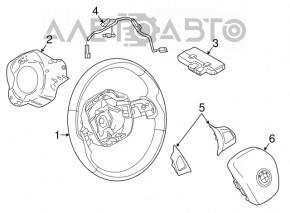 Volan gol BMW i3 14-21 din piele pentru controlul de croazieră adaptiv.