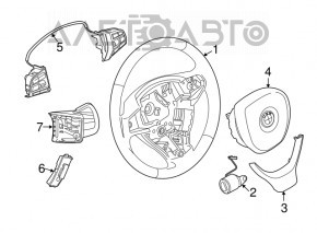 Volan gol BMW 5 F10 13-14 piele neagră M Sport