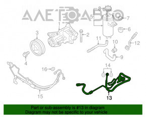 Racordul de racire a servodirecției pentru BMW X5 E70 07-13 3.0