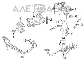 Racordul de racire a servodirecției pentru BMW X5 E70 07-13 3.0