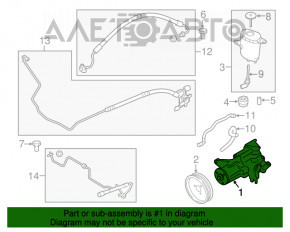 Pompa servodirecție BMW 5 F10 10-16 AWD fără DynamicDrive