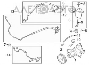 Насос ГУР BMW 5 F10 10-16 AWD без DynamicDrive