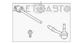 Bară de direcție cu capăt de tijă dreapta BMW X3 G01 18-