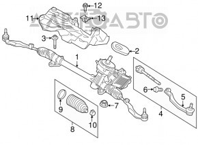 Bară de direcție cu capăt de tijă stânga BMW X1 F48 16-22