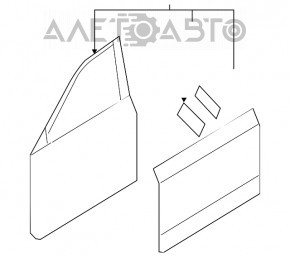 Ușă asamblată față dreapta Volvo XC90 16-22 gri 714, fără cheie, maner, lovitură