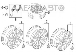 Roata de rezerva pentru Volvo XC90 R19 16-22 235/55R19