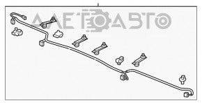 Проводка заднего бампера под парктроники Acura MDX 17-20 рест
