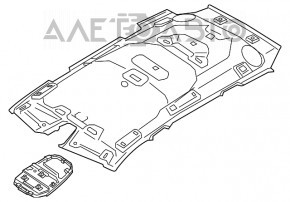 Acoperirea plafonului Volvo XC90 16-22 pentru al treilea rând, bej.