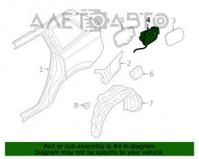 Лючок бензобака с корпусом Volvo XC90 16-22 T5, T6