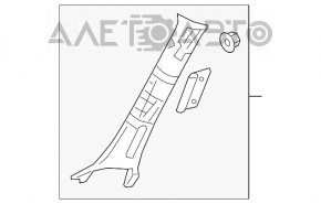 Capacul amortizorului frontal stânga Volvo XC90 16-22 gri, pentru curățare