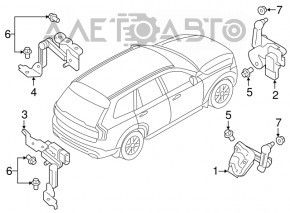 Senzor de înclinare a caroseriei dreapta față Volvo XC90 16-22