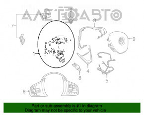 Руль голый BMW X1 F48 16-22 кожа черная без подогрева