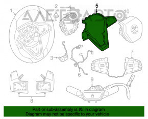 Накладка руля BMW 5 G30 17-19 с кнопкой подогрева руля, царапины