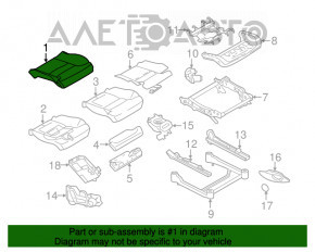 Пассажирское сидение Volvo XC90 16-17 с airbag, электрическое, кожа серая