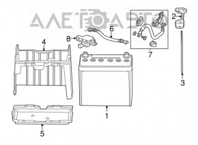 Terminalul bateriei plus Honda Accord 16-17 rest hybrid.