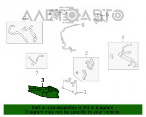 Deflectorul radiatorului pentru cutia de viteze automată Toyota Highlander 20- 2.5 hibrid, 3.5, nou, original OEM