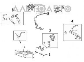 Deflectorul radiatorului pentru cutia de viteze automată Toyota Highlander 20- 2.5 hibrid, 3.5