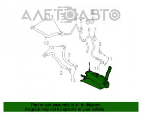 Deflectorul radiatorului pentru Toyota Highlander 01-07 este rupt.