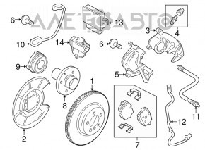 Rulmentul roții din spate dreapta pentru BMW 5 F10 09-17