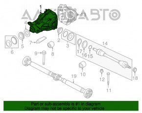 Diferențialul spate reductor BMW 5 F10 11-17 2.0T, 3.0T manuală