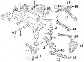 Capacul spate al barei stângi pentru BMW X3 F25 11-17