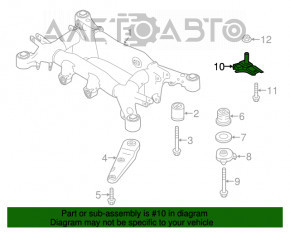 Capacul spate al barei dreapta BMW 5 F10 09-17 spate