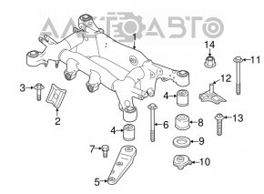 Rulment de sprijin pentru brațul spate stânga BMW 5 F10 10-17