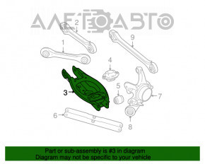 Рычаг под пружину задний левый BMW 335i e92 07-13