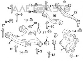 Maneta dreapta sus spate BMW 5 F10 09-17 nou original OEM