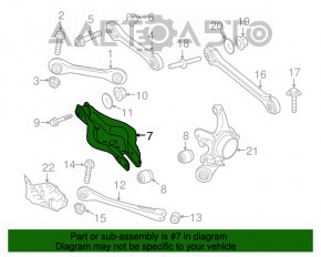 Maneta inferioară sub arc pentru spate dreapta BMW 3 F30 12-14