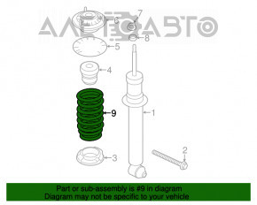 Arc spate dreapta BMW 5 F10 11-16 AWD