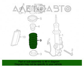 Arc spate dreapta BMW 5 F10 11-16 AWD electric.