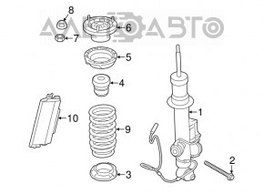 Arc spate dreapta BMW 5 F10 11-16 AWD electric.