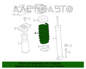 Arcul de suspensie spate stânga BMW 3 F30 12-18 rwd