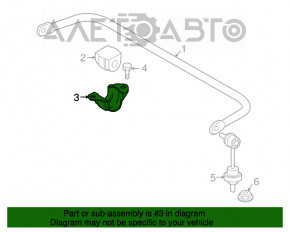 Suportul de fixare a stabilizatorului spate stânga pentru BMW 5 F10 11-16.