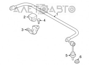 Suportul de fixare a stabilizatorului spate stânga pentru BMW 5 F10 11-16.