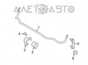 Bară stabilizatoare spate dreapta BMW 5 F10 11-16 nouă originală OEM