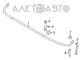 Bara de stabilizare spate dreapta pentru BMW X3 F25 11-17