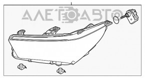 Far dreapta față goală Acura MDX 17-20 restyled