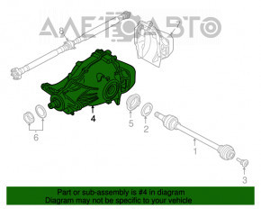 Diferențialul spate reductor BMW 7 G11 G12 16-22 3.0 77k, uzat, emulsie, pentru piese