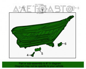 Фара передняя левая в сборе Honda CRV 20-22 LED