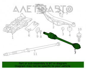 Ax cu roți spate dreapta pentru BMW X1 F48 16-22 AWD