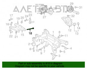 Piulița de fixare a brațului inferior spate dreapta BMW X5 F15 14-18 304mm